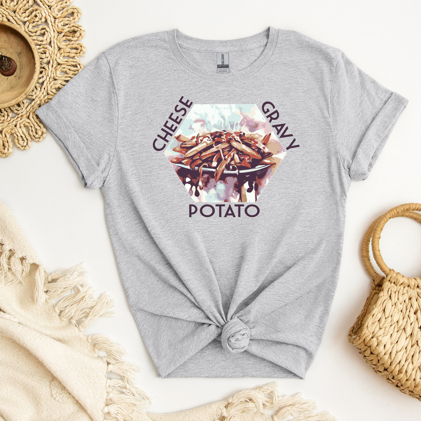 Poutine Love Collection - Adult T-Shirt - CENTER CHEST