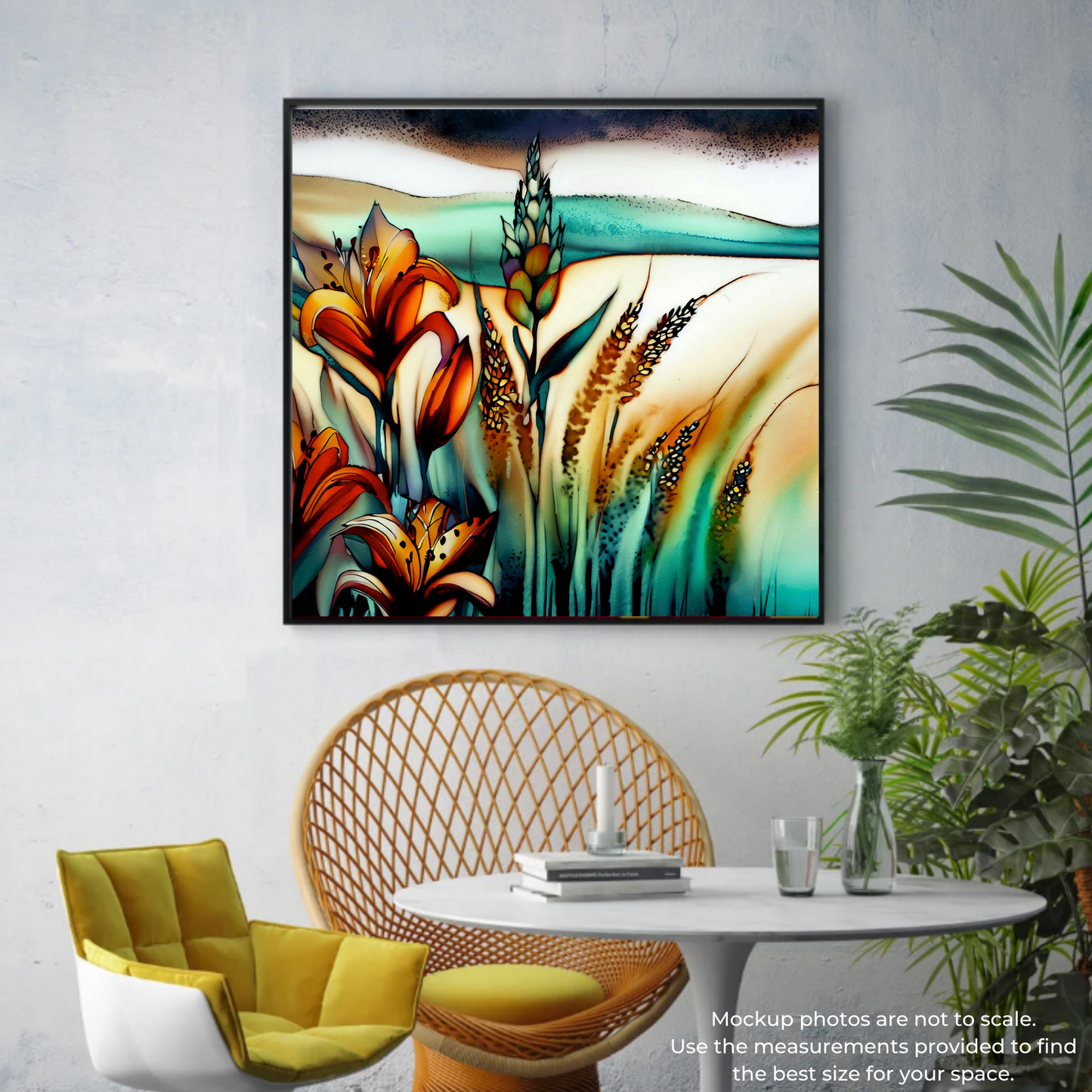 Art Prints - Paper & Canvas Art Print - "1.5 Lilies and Some Weird Wheat"