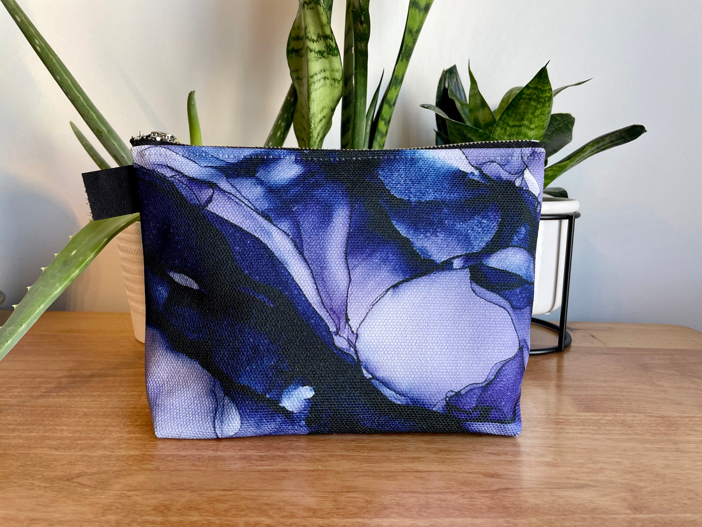 Midnight - Beauty Bag - Alcohol Ink Art Print - In Stock