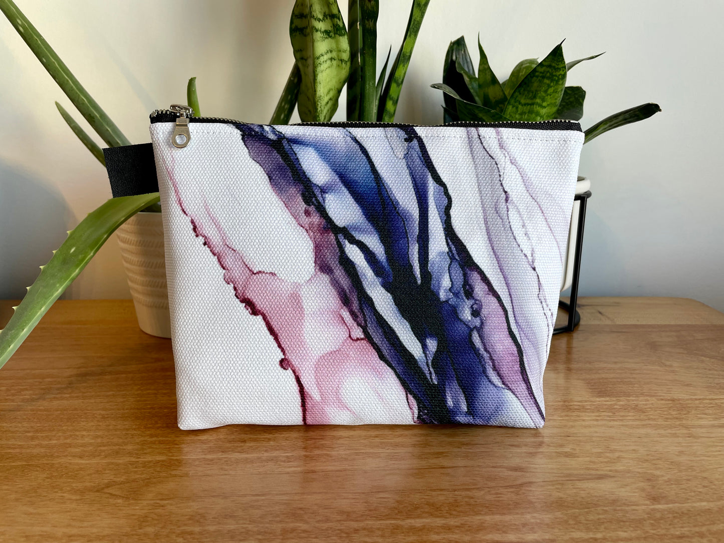 Violet Slate - Beauty Bag - Alcohol Ink Art Print - In Stock