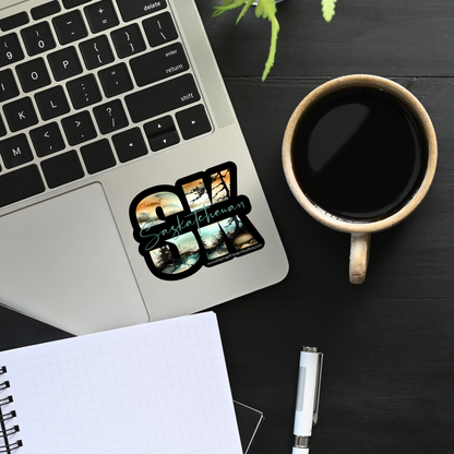 Sticker - Unnamed Teal & Coral - Land of Living Skies Collection