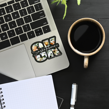 Sticker - OG White and Orange Bouquet - Prairie Love Land of Living Skies Collection