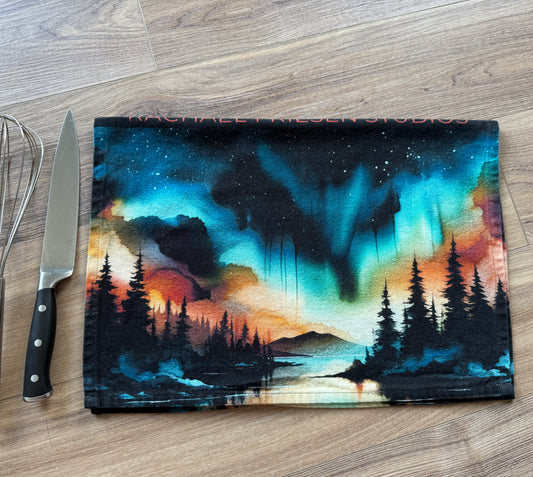 Kitchen Towel/Dish Towel/Tea Towel - Sienna Glow - Doubled