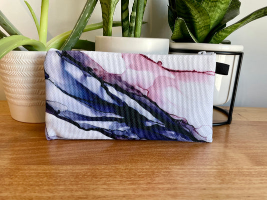 Violet Slate - Accessory Bag - Alcohol Ink Art Print - In Stock