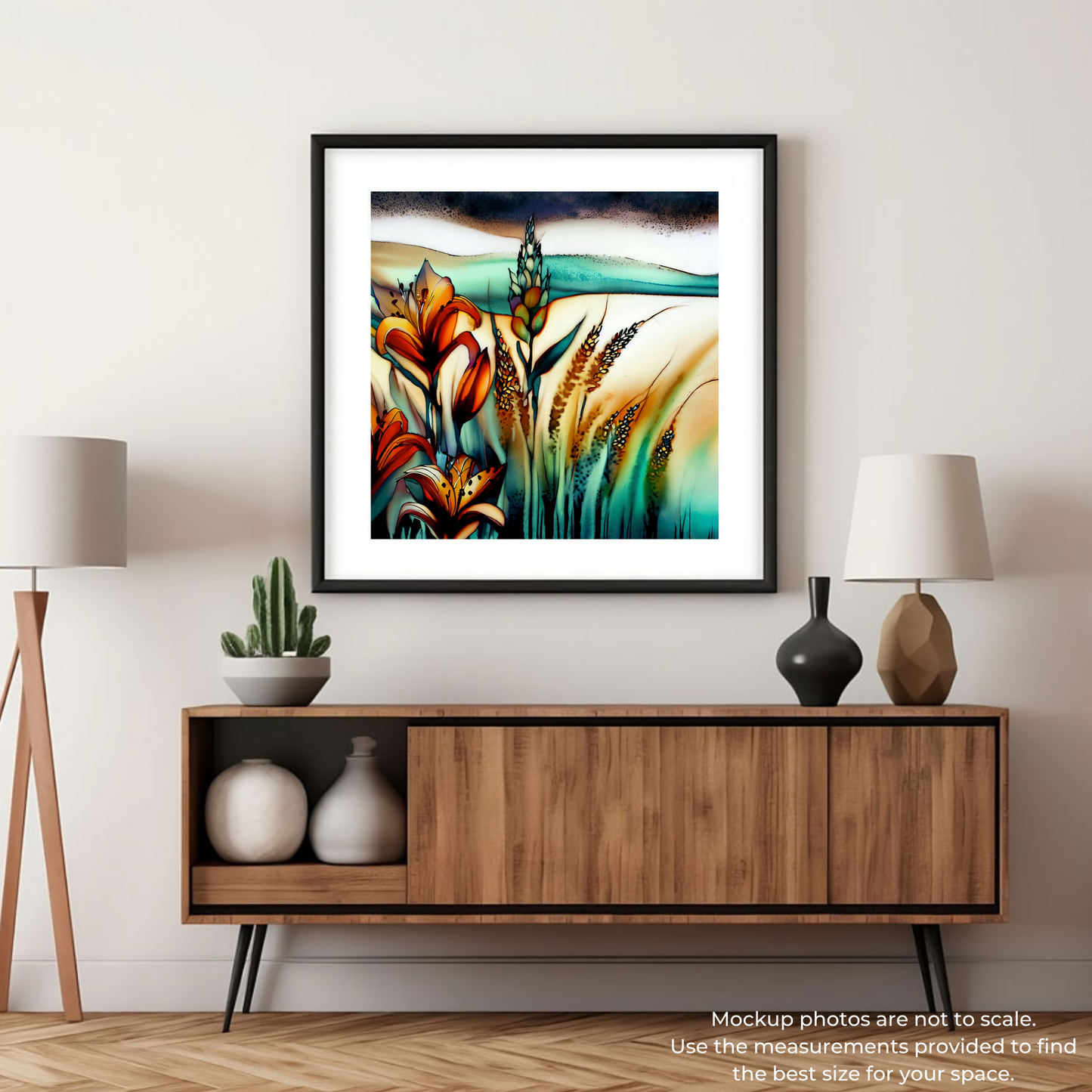 Art Prints - Paper & Canvas Art Print - "1.5 Lilies and Some Weird Wheat"