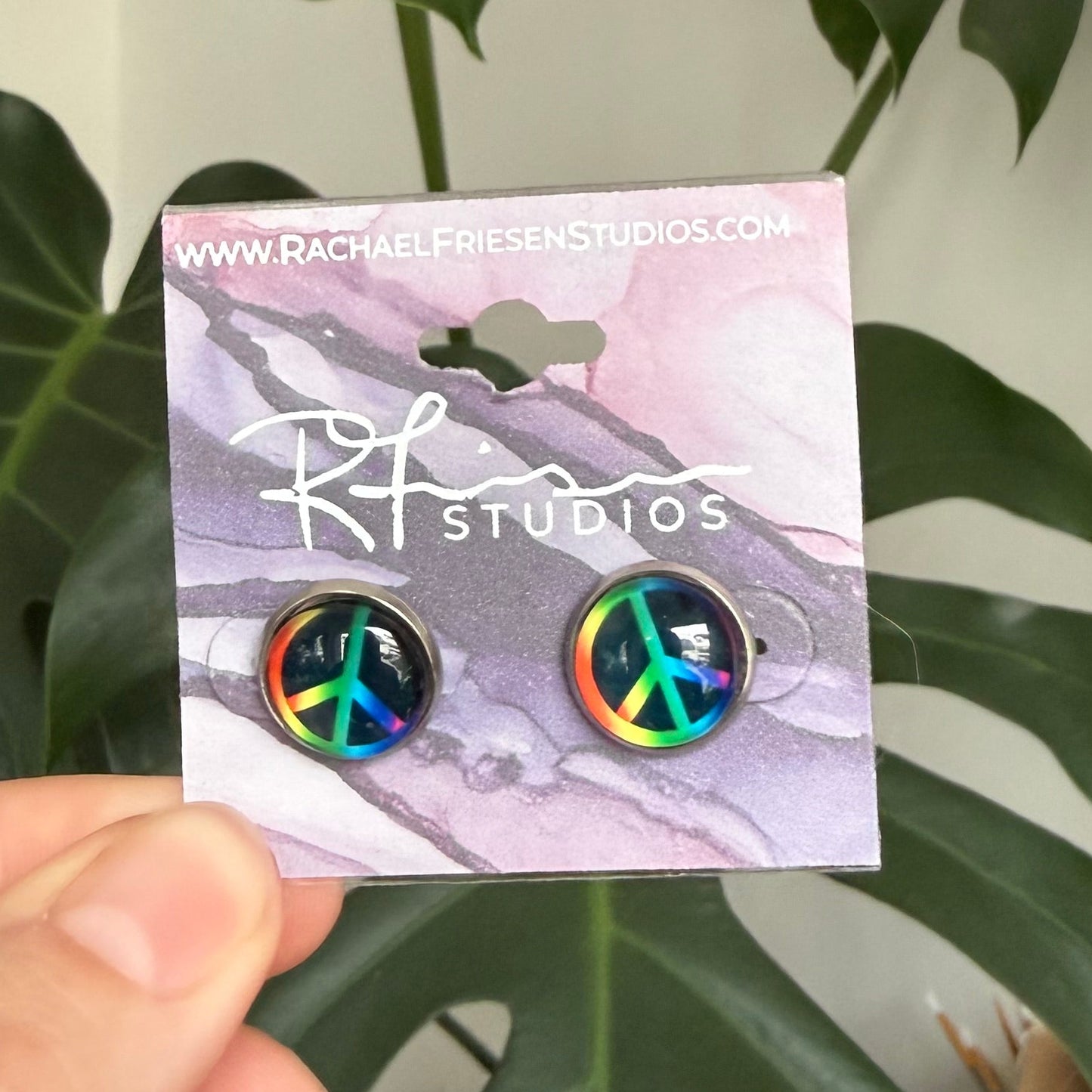 Pride Earrings - Peace sign
