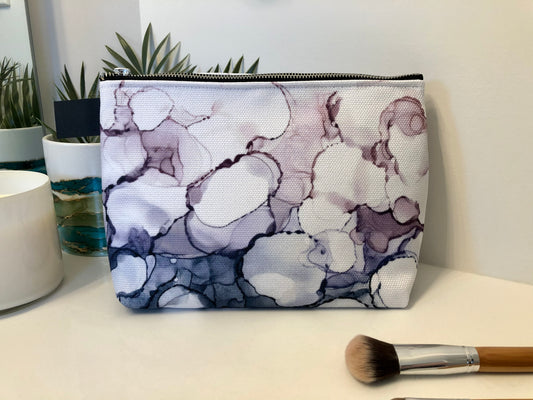 Aurelia Aurita - Beauty Bag - Alcohol Ink Art Print - In Stock