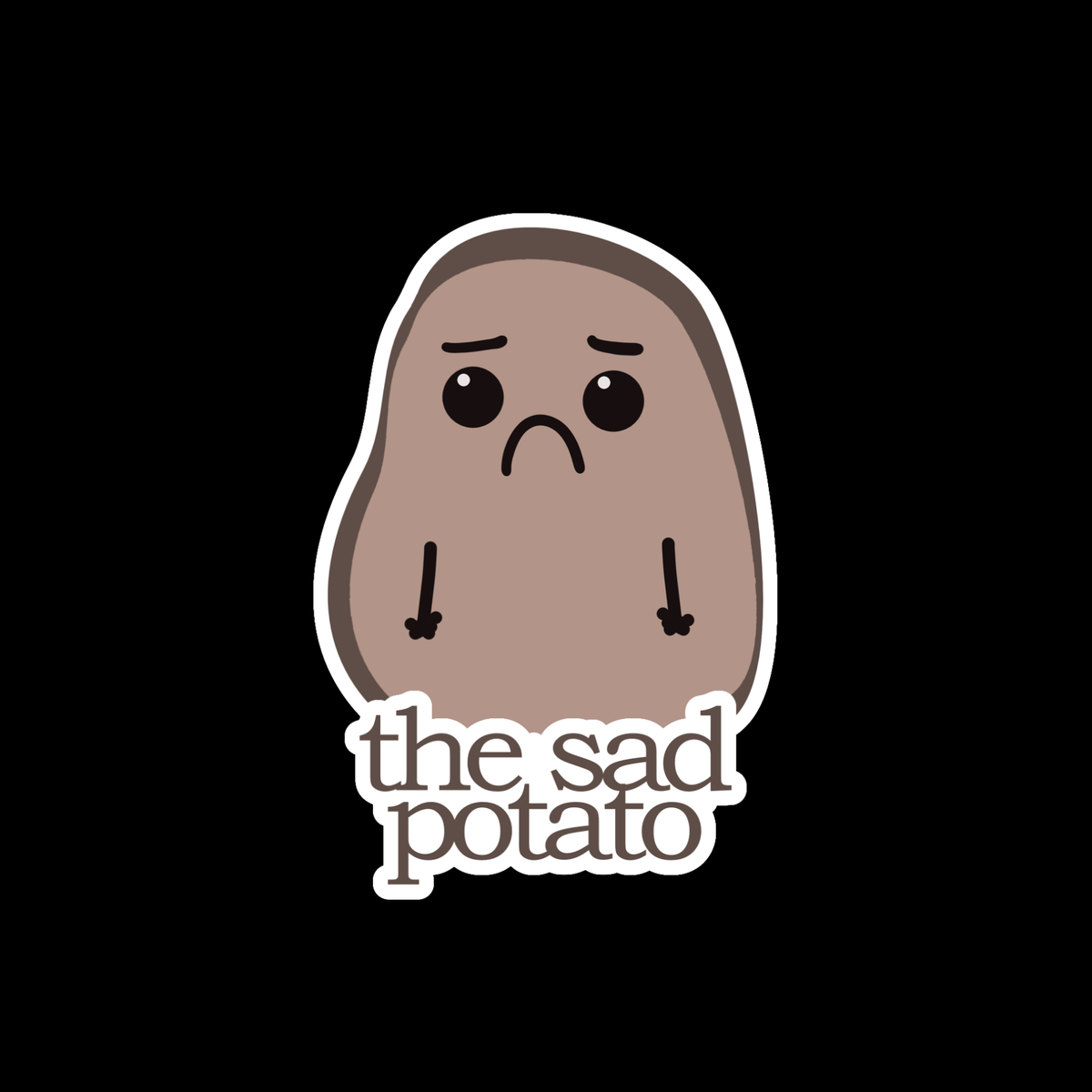 The Sad Potato (with text) Magnet