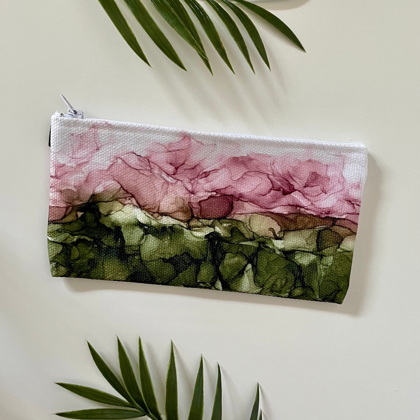 Magnolia - Accessory Bag - Alcohol Ink Art Print - In Stock