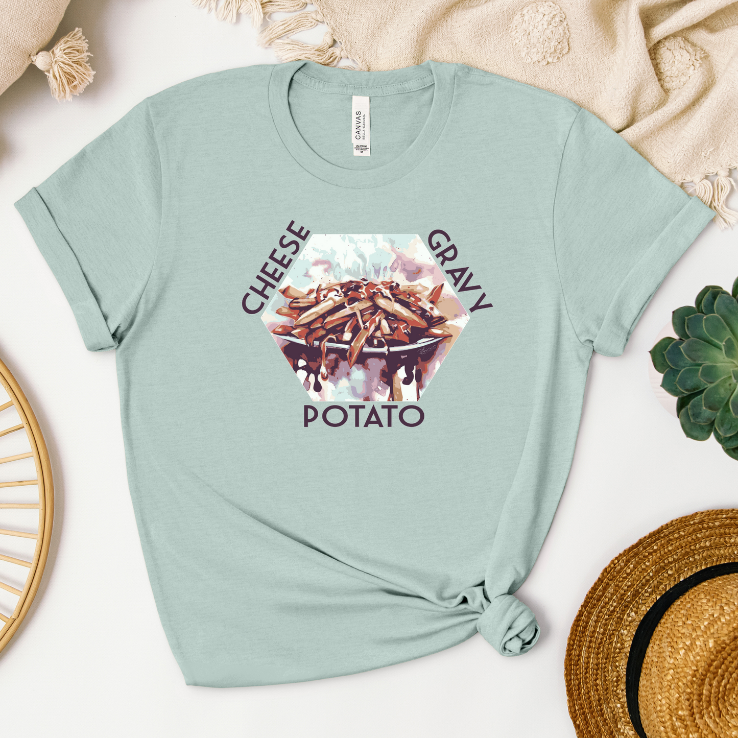 Poutine Love Collection - Adult T-Shirt - CENTER CHEST