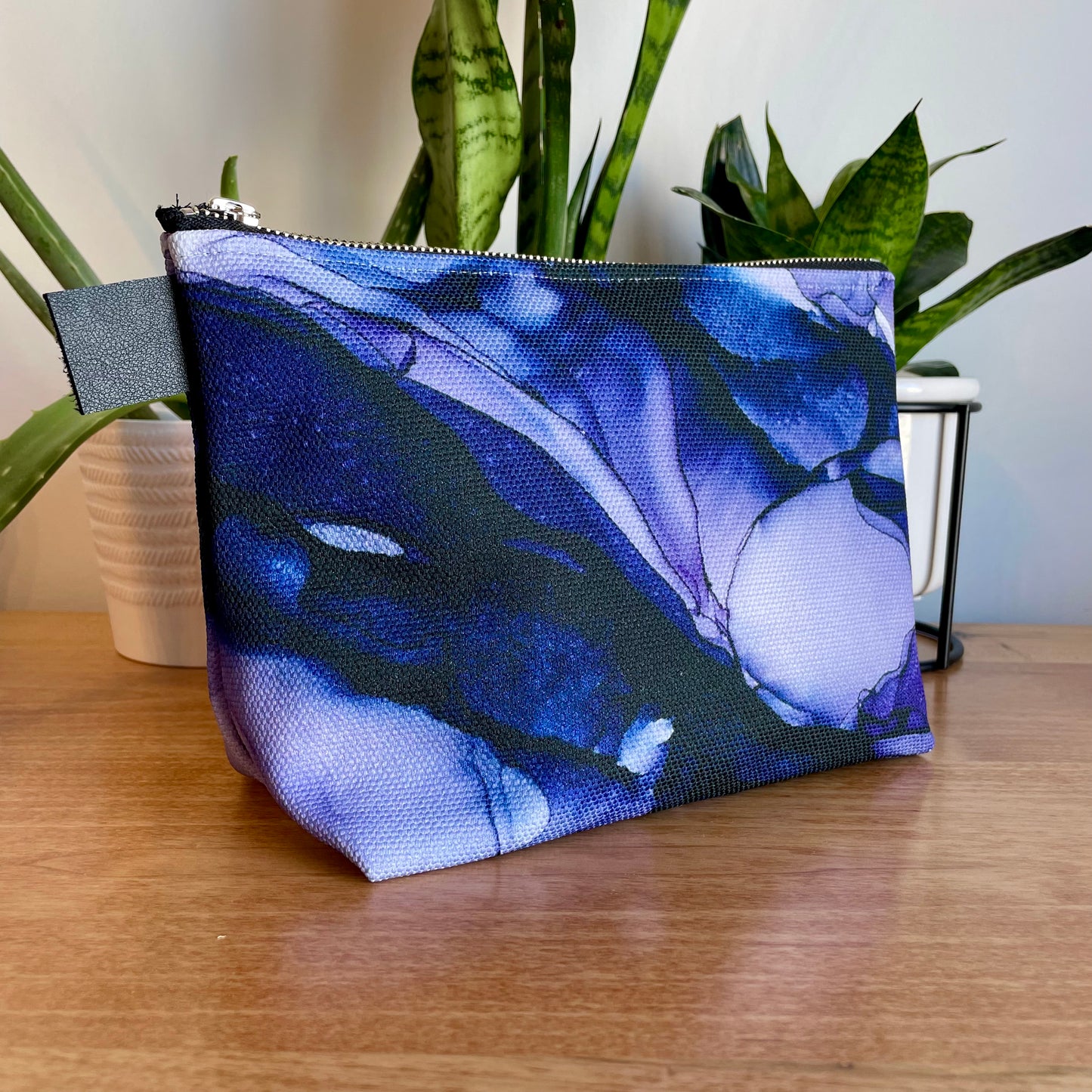 Midnight - Beauty Bag - Alcohol Ink Art Print - In Stock