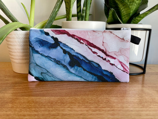 Aurora - Abstract - Accessory Bag - Alcohol Ink Art Print - In Stock