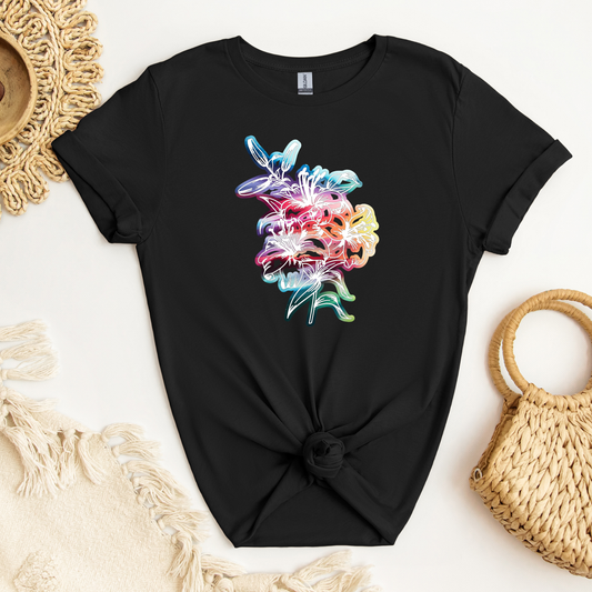 Adult T-Shirt - Rainbow Lilies - Pride Collection