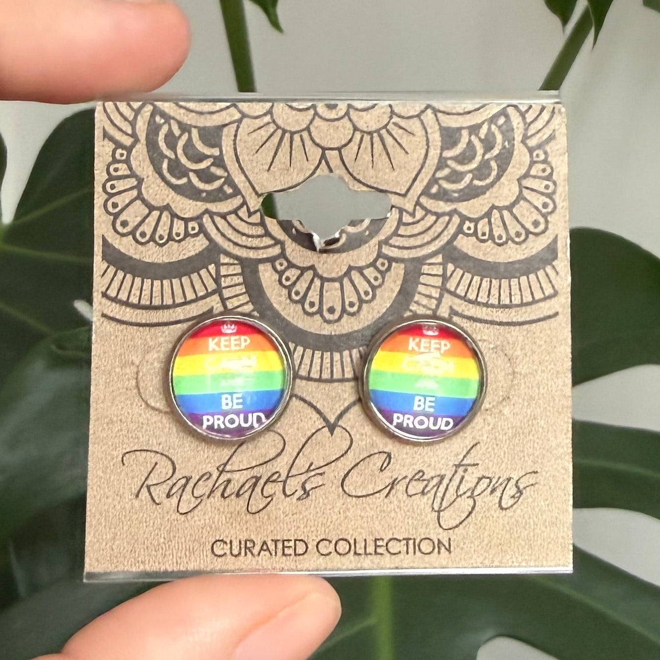 Pride Earrings - Keep calm and be proud