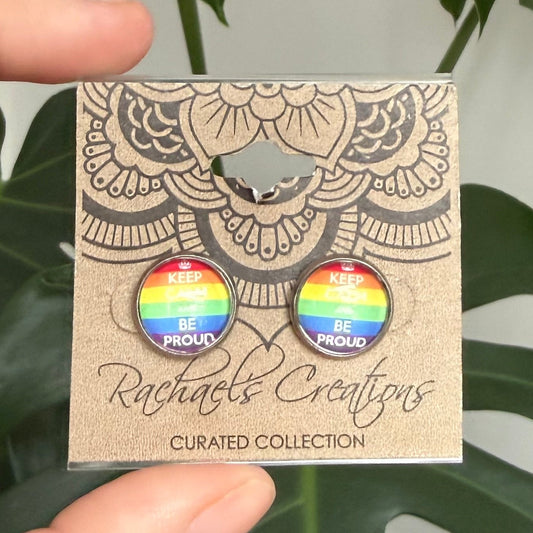 Pride Earrings - Keep calm and be proud