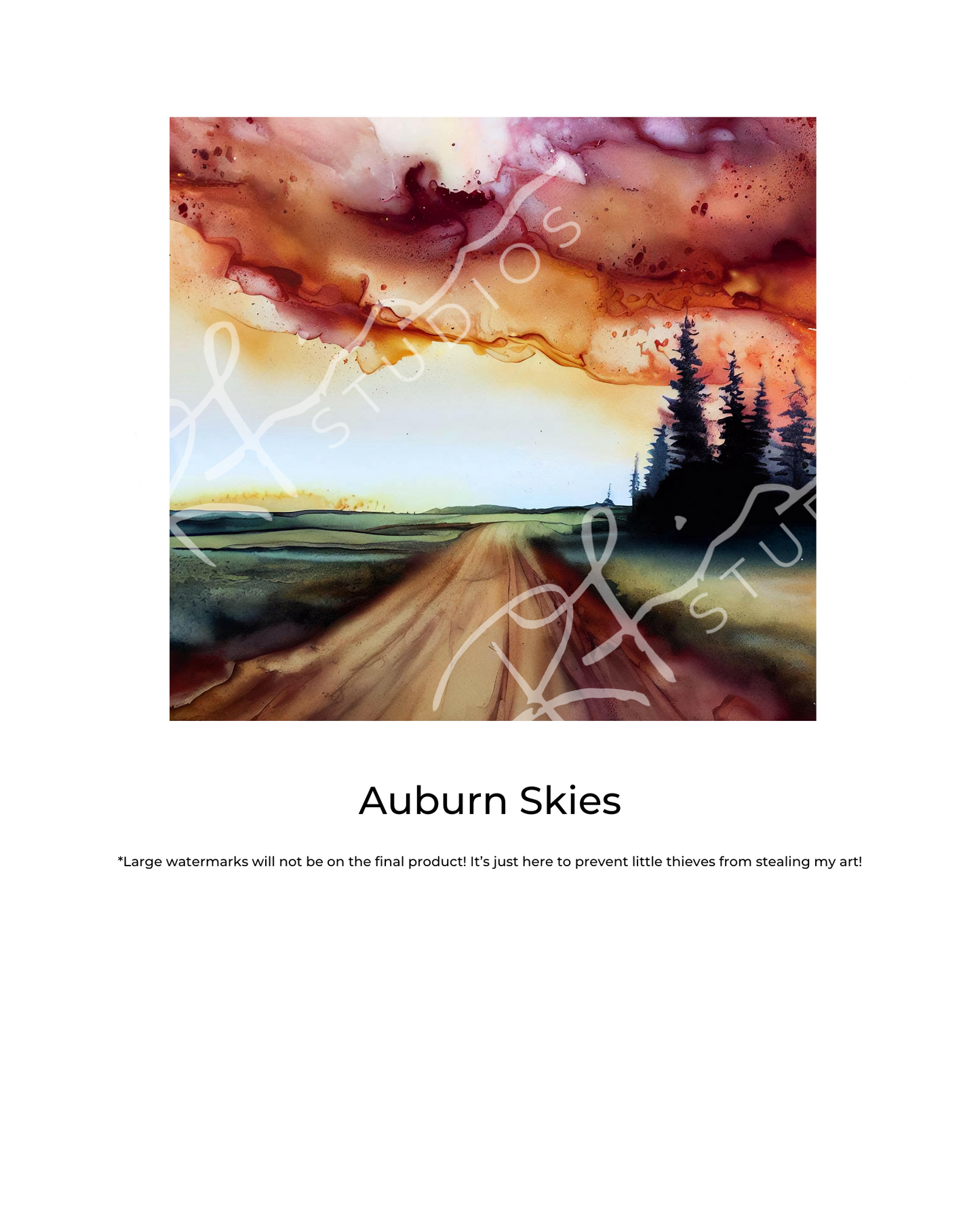 Art Print - Canvas Art Print - "Auburn Skies"