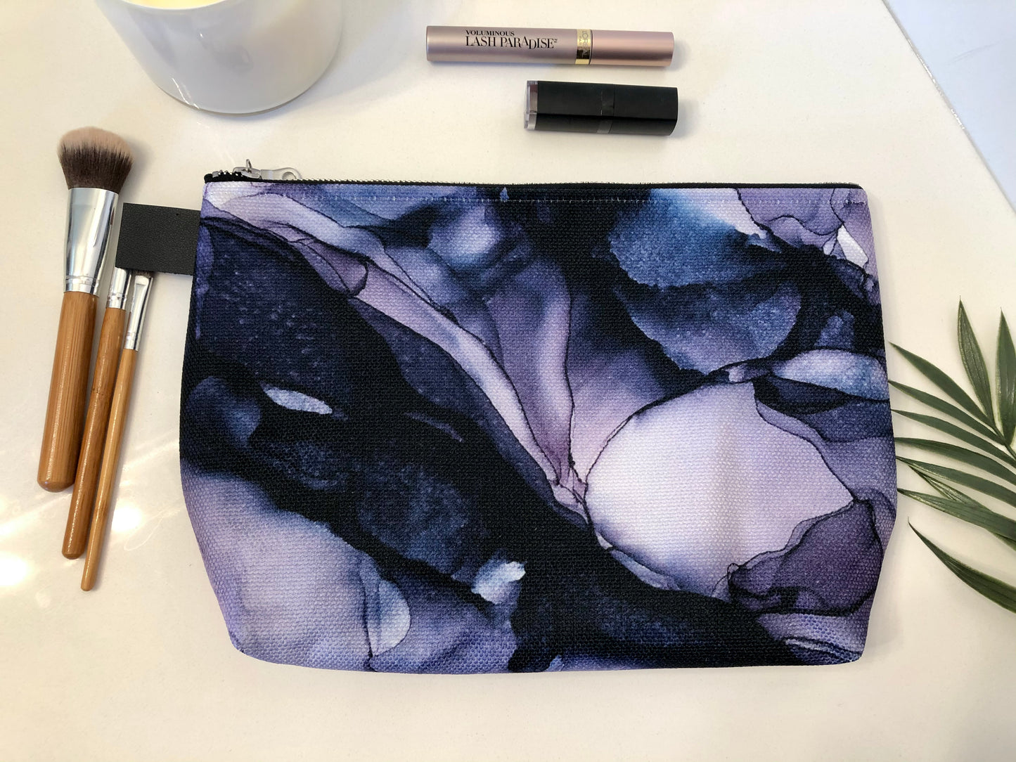 Midnight - Beauty Bag - Alcohol Ink Art Print - In Stock