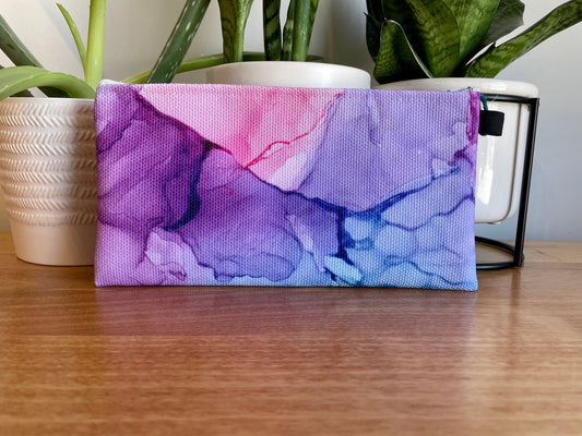 Cotton Candy - Accessory Bag - Alcohol Ink Art Print - In Stock