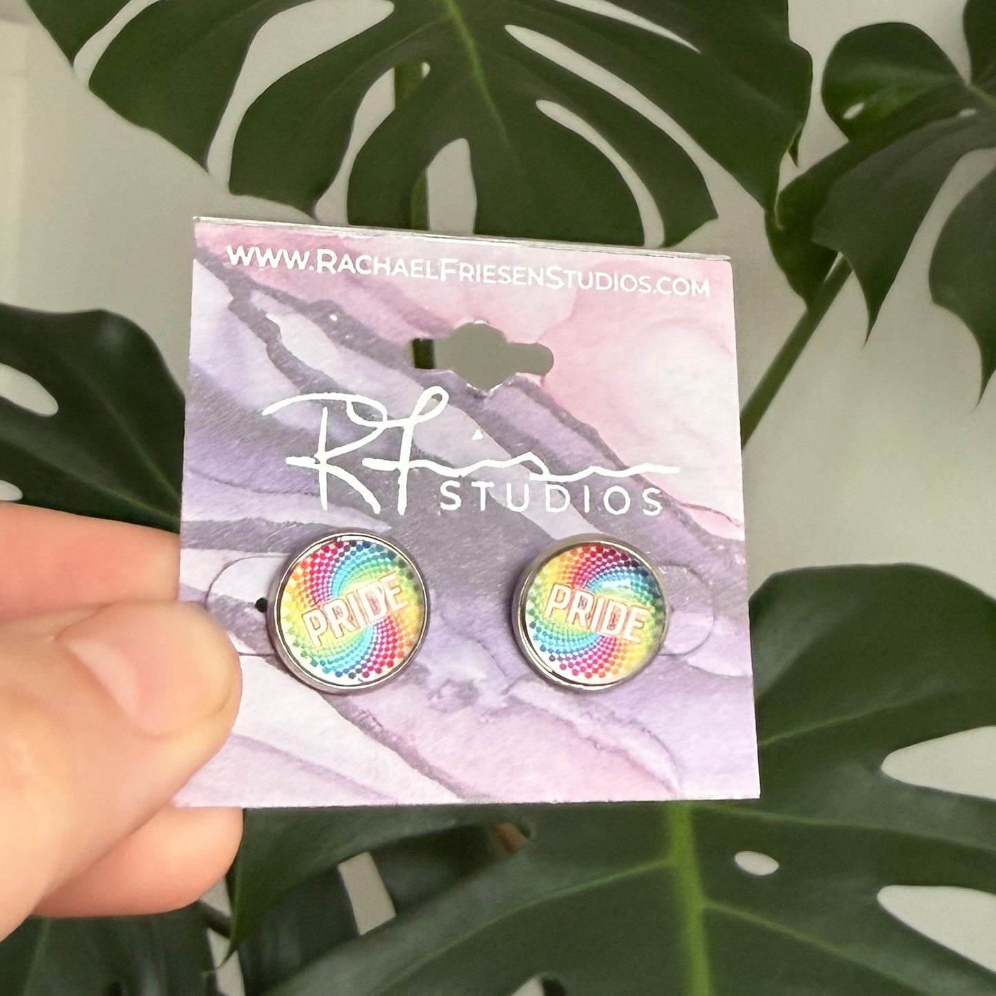 Pride Earrings - PRIDE RAINBOW SWIRL