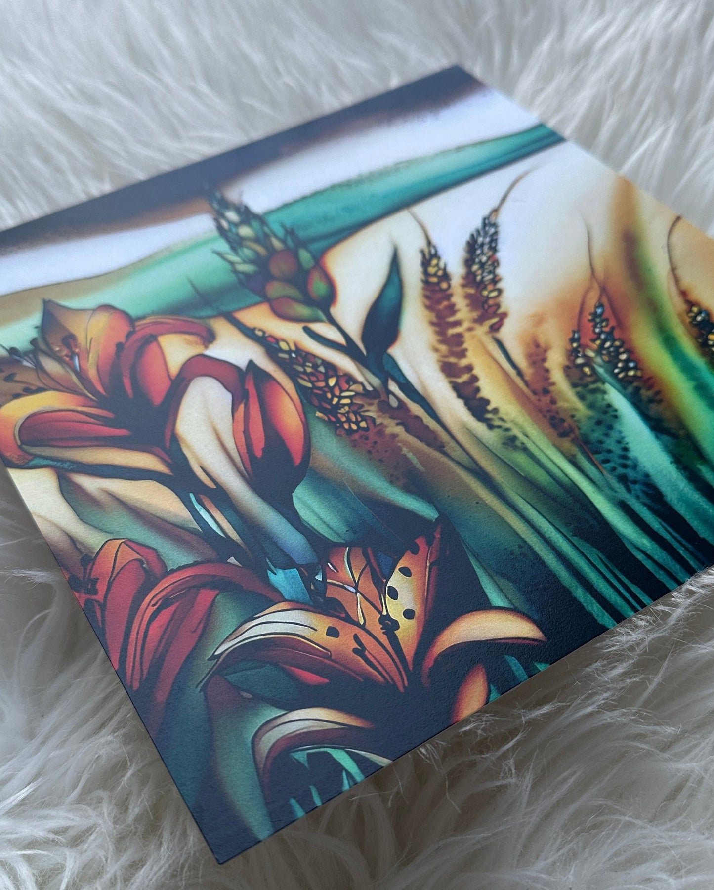 Art Prints - Paper & Canvas Art Print - "1.5 Lilies and Some Weird Wheat"