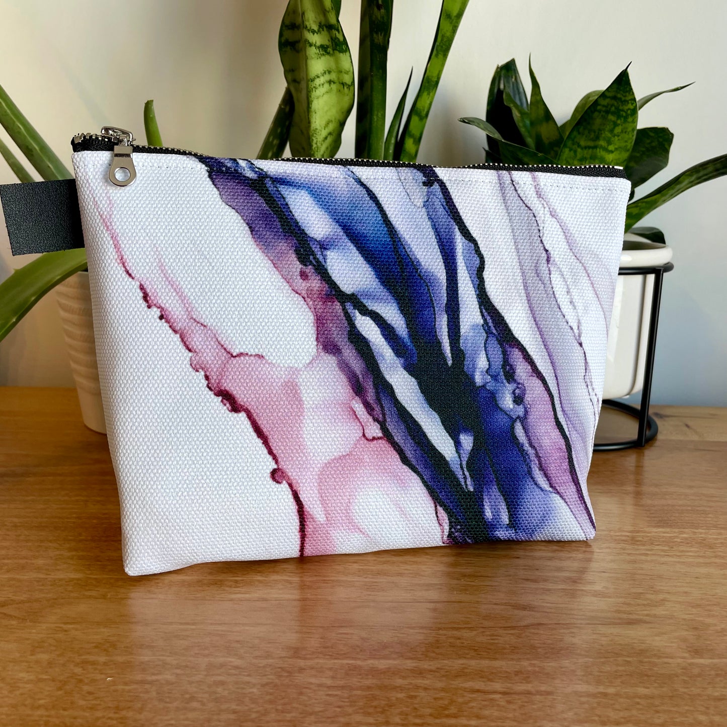 Violet Slate - Beauty Bag - Alcohol Ink Art Print - In Stock