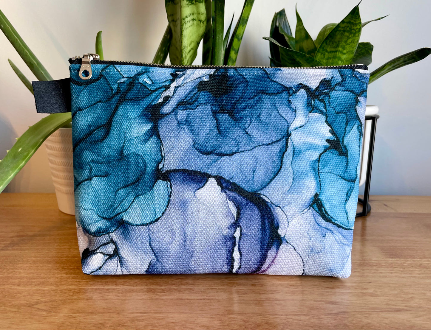 Gardenia - Beauty Bag - Alcohol Ink Art Print - In Stock