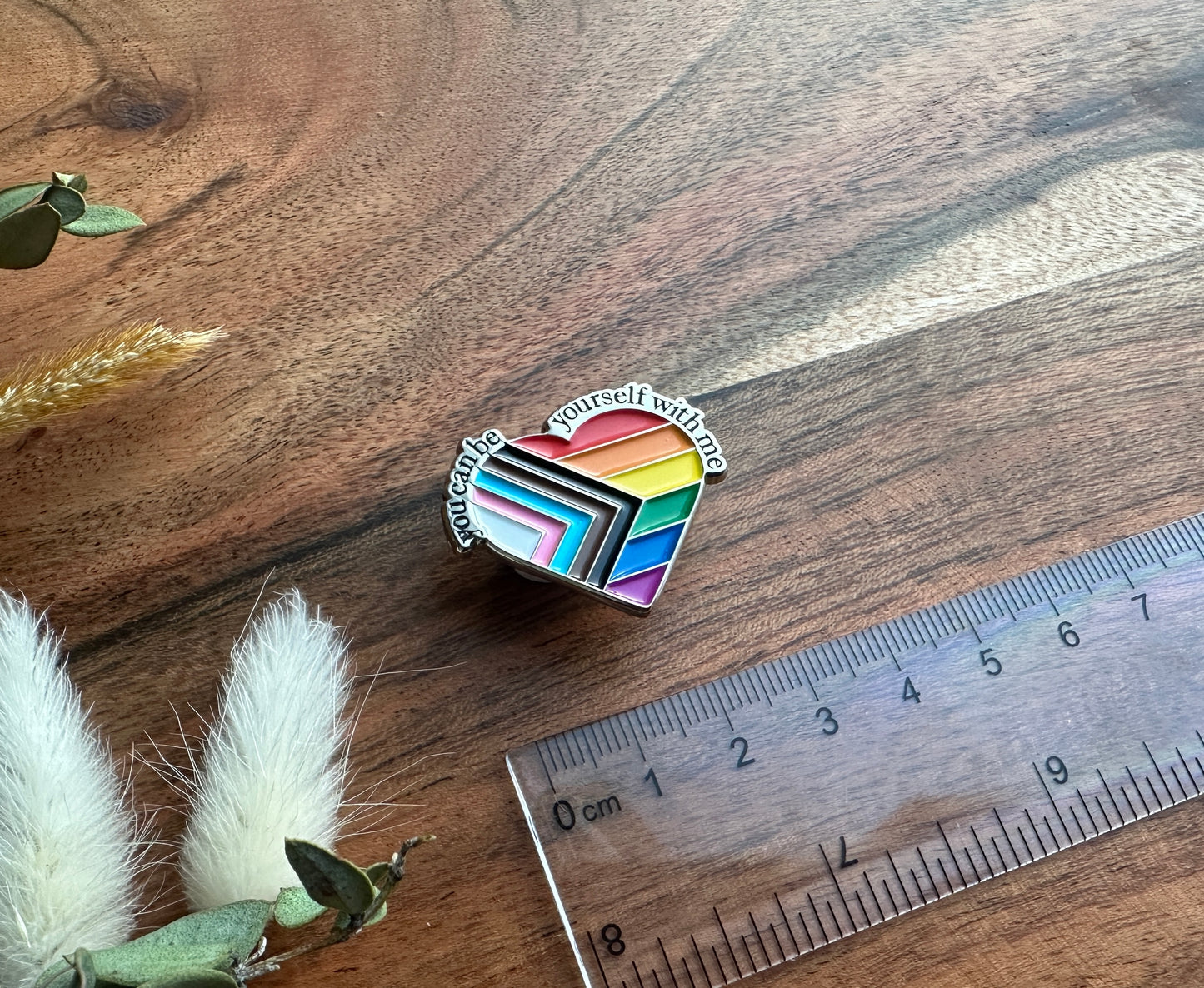 Pride Pin - You Are Safe With Me Heart