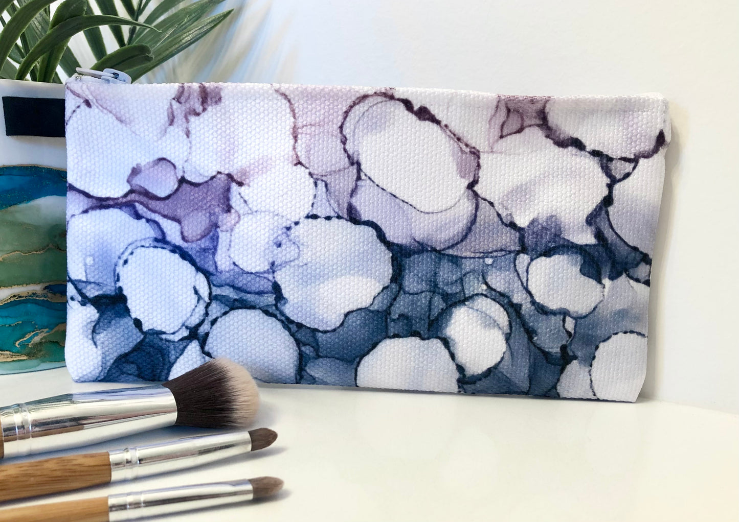 Aurelia Aurita - Abstract - Accessory Bag - Alcohol Ink Art Print - In Stock