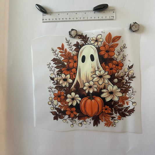 Clearance Transfers - ghosty in flowers