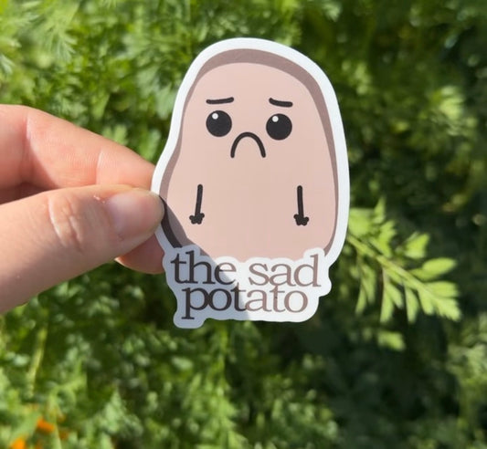 The Sad Potato (with text) - Sticker