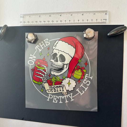 Clearance Transfers - on the petty list white text - medium