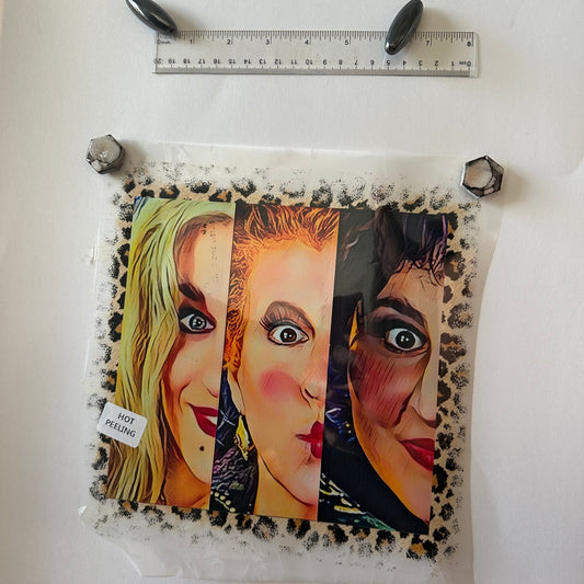 Clearance Transfers - witch sisters leopard print