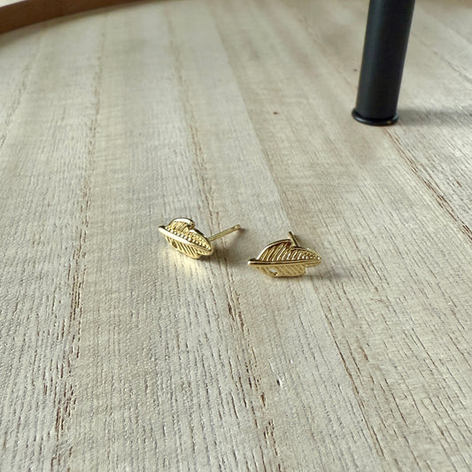 Feather Stud Earrings - Hypoallergenic Surgical Stainless Steel