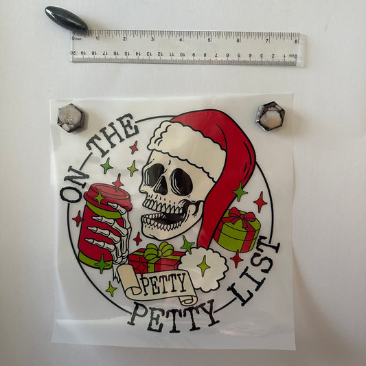 Clearance Transfers - on the petty list black text - large