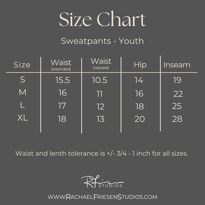 Saskatchewan Floral - SweatPANTS - Youth Sizes - Preorder