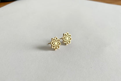 Flower/Lotus Stud Earrings - Hypoallergenic Surgical Stainless Steel