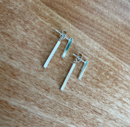 Double Bar Stud Earrings - Hypoallergenic Surgical Stainless Steel
