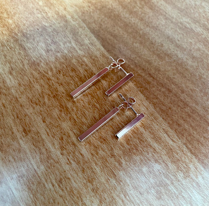 Double Bar Stud Earrings - Hypoallergenic Surgical Stainless Steel