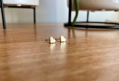 Tiny Heart Stud Earrings - Hypoallergenic Surgical Stainless Steel