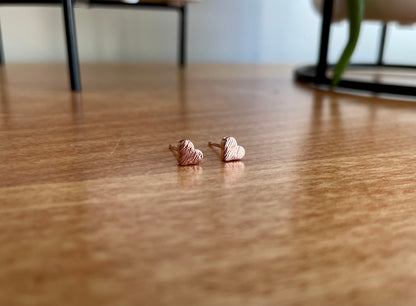 Tiny Heart Stud Earrings - Hypoallergenic Surgical Stainless Steel