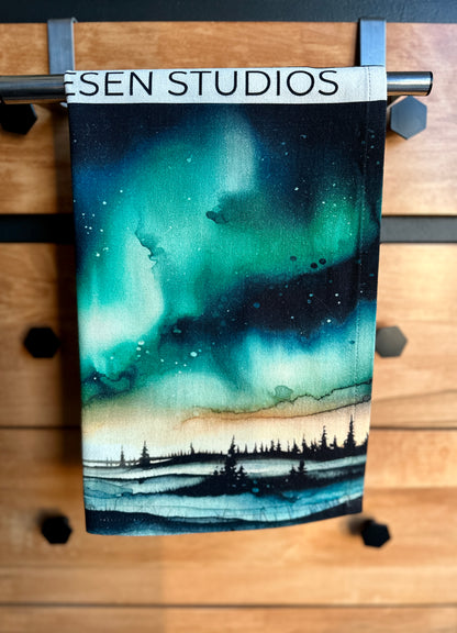 Kitchen Towel/Dish Towel/Tea Towel - MIdnight - Doubled