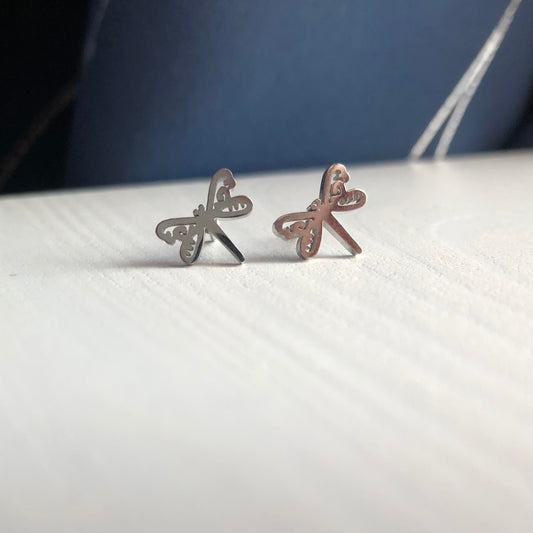 Dragonfly Stud Earrings - Hypoallergenic Surgical Stainless Steel