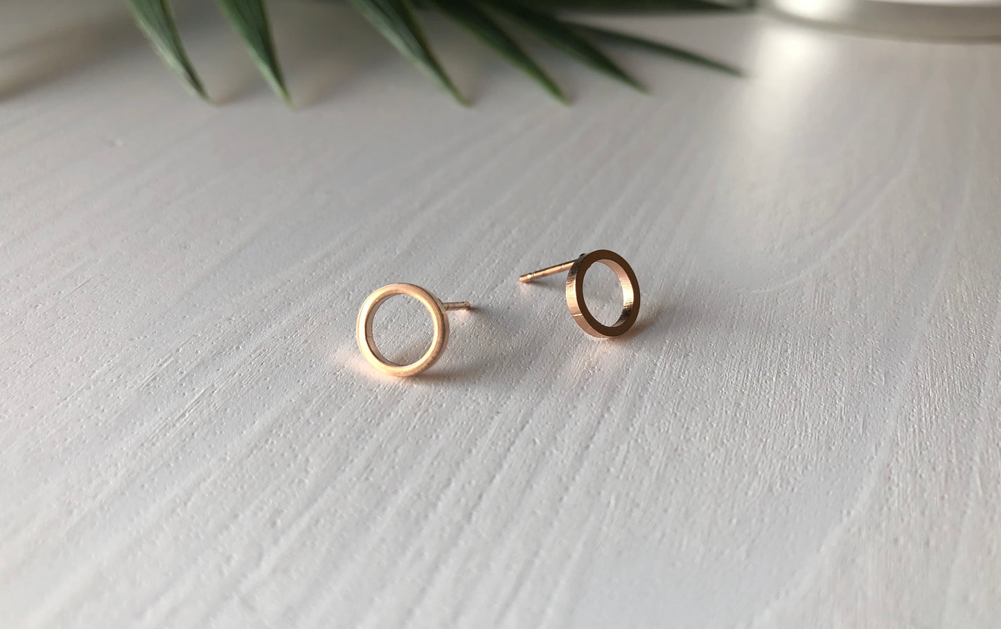 Circle 8mm Stud Earrings - Hypoallergenic Surgical Stainless Steel
