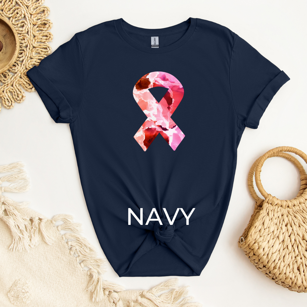 Pink Ribbon Apparel For Breast Cancer - Adult T-Shirt