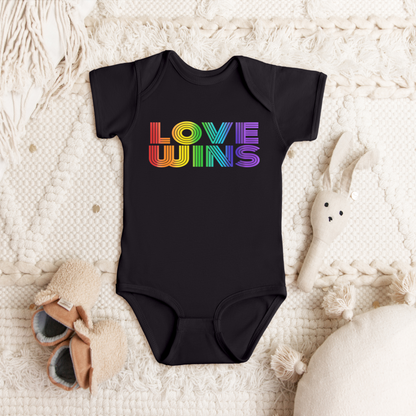 Infant/Onesie/Diaper Shirt/Baby - LOVE WINS - Pride Preorder
