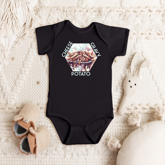 Poutine Love Collection - Infant Onesie/Diaper Shirt - CENTER CHEST