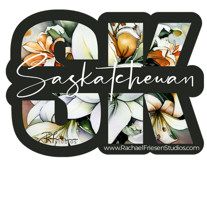 Sticker - OG White and Orange Bouquet - Prairie Love Land of Living Skies Collection