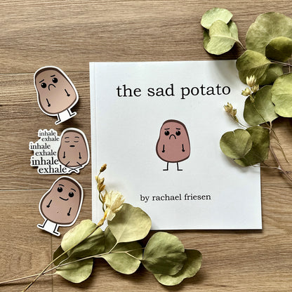 A photo of the sad as potato book