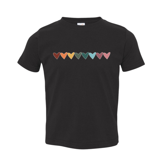 Toddler T-Shirt - Muted Hearts - Pride Preorder