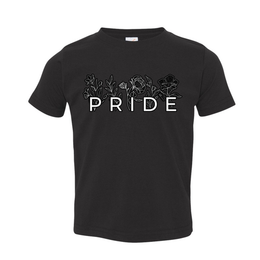 Pride Preorder - Toddler T-Shirt - PRIDE Floral Line Art